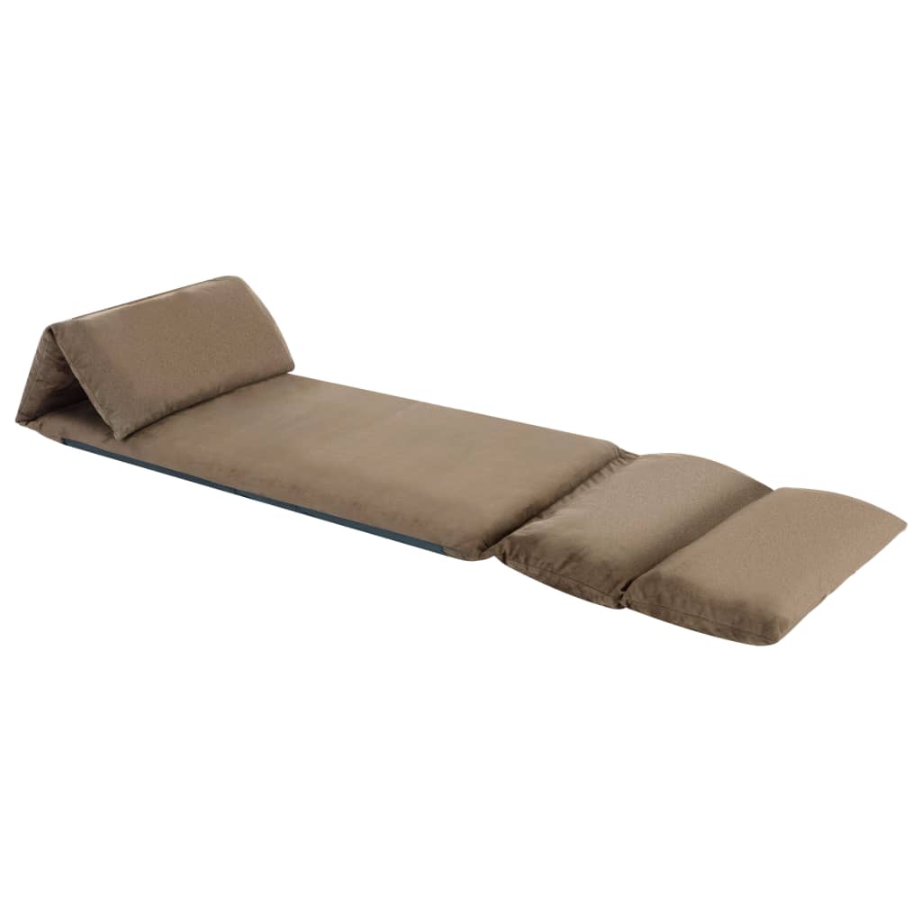 Chaise pliable de sol Taupe Microfibre Chaises longues vidaXL   