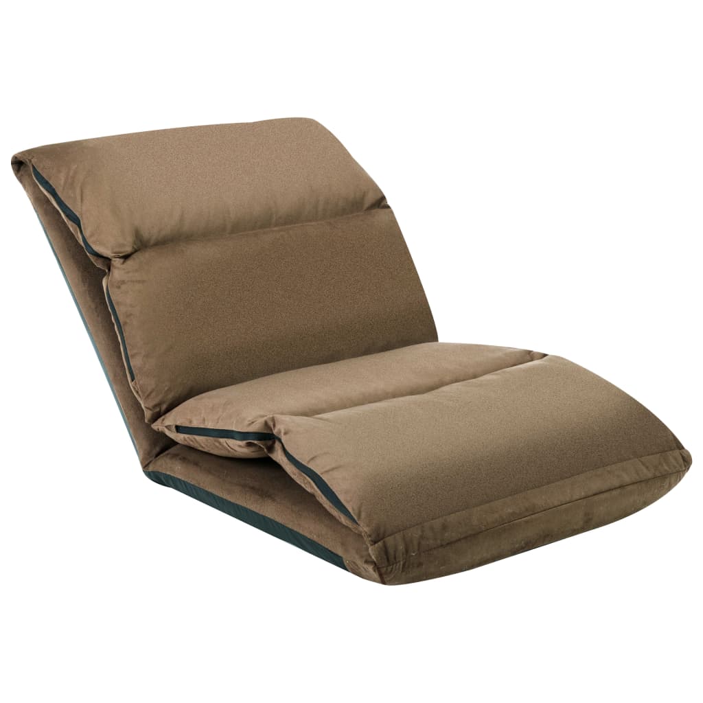 Chaise pliable de sol Taupe Microfibre Chaises longues vidaXL   