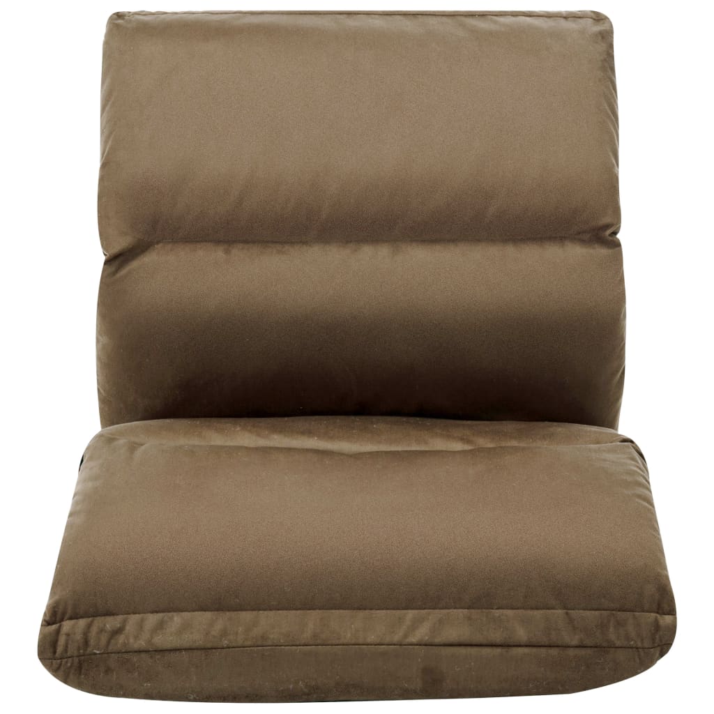 Chaise pliable de sol Taupe Microfibre Chaises longues vidaXL   