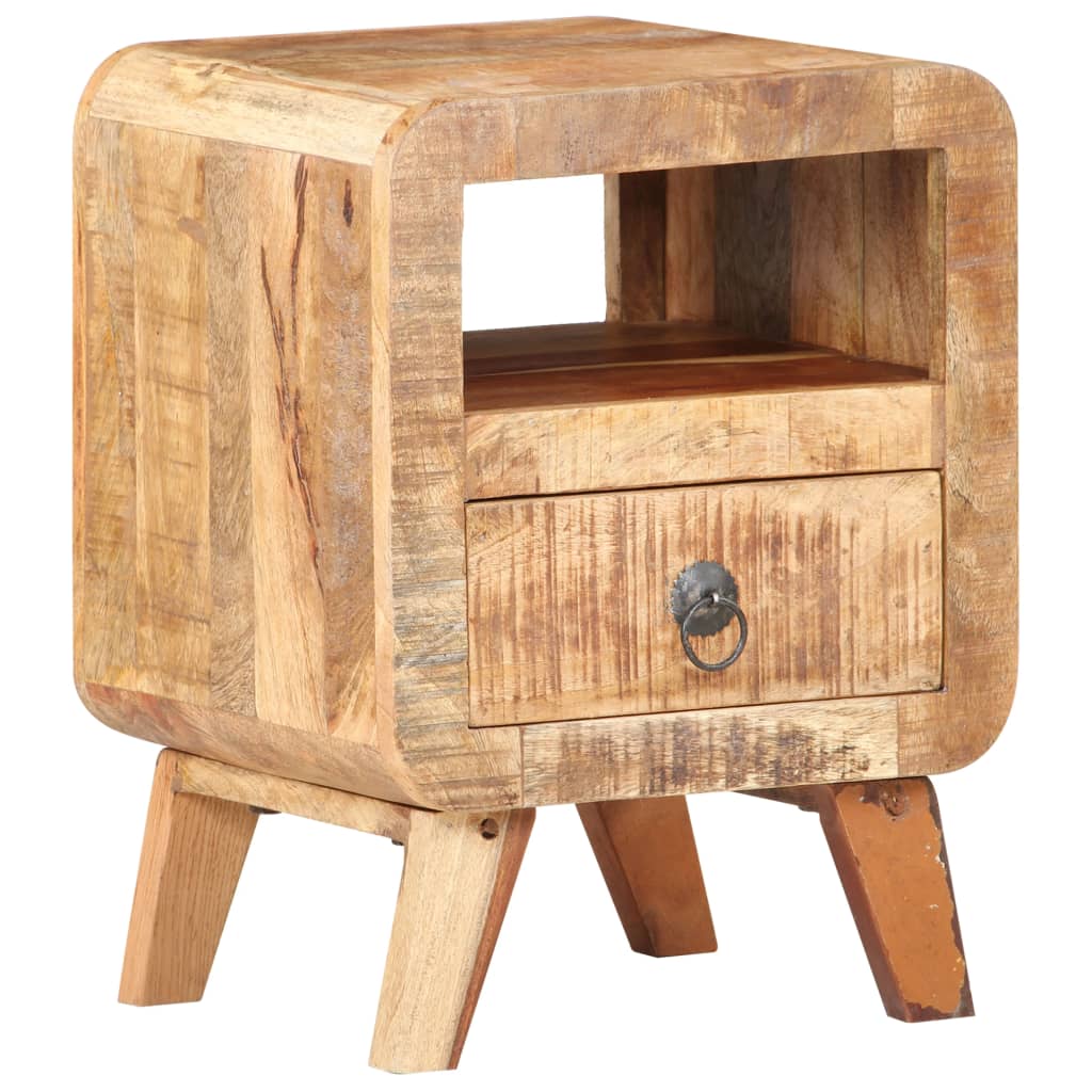 Table de chevet 30x30x41 cm Bois de manguier brut Buffets & bahuts vidaXL