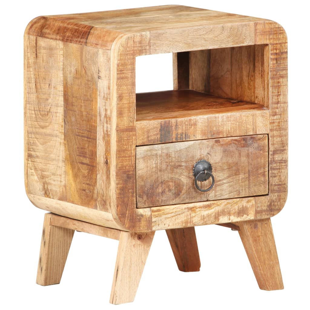 Table de chevet 30x30x41 cm Bois de manguier brut Buffets & bahuts vidaXL