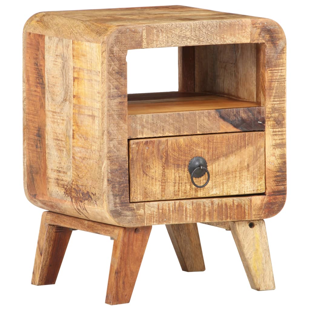 Table de chevet 30x30x41 cm Bois de manguier brut Buffets & bahuts vidaXL