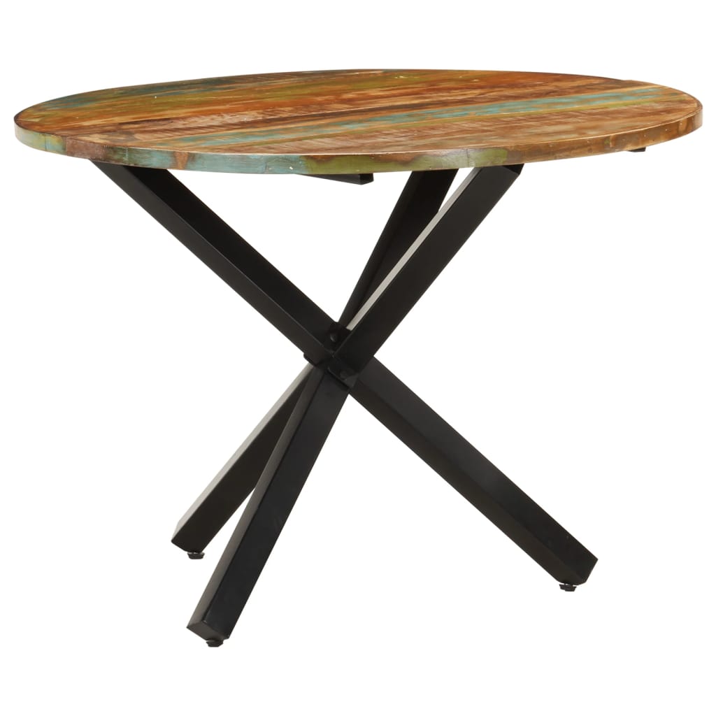 Table à dîner ronde 100x100x75 cm Bois de récupération massif Tables à manger vidaXL   