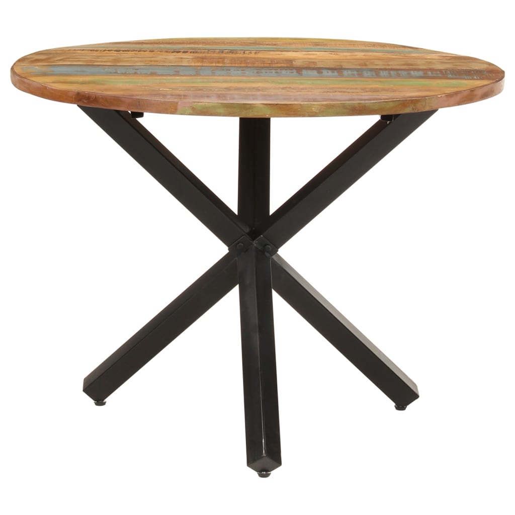 Table à dîner ronde 100x100x75 cm Bois de récupération massif Tables à manger vidaXL   