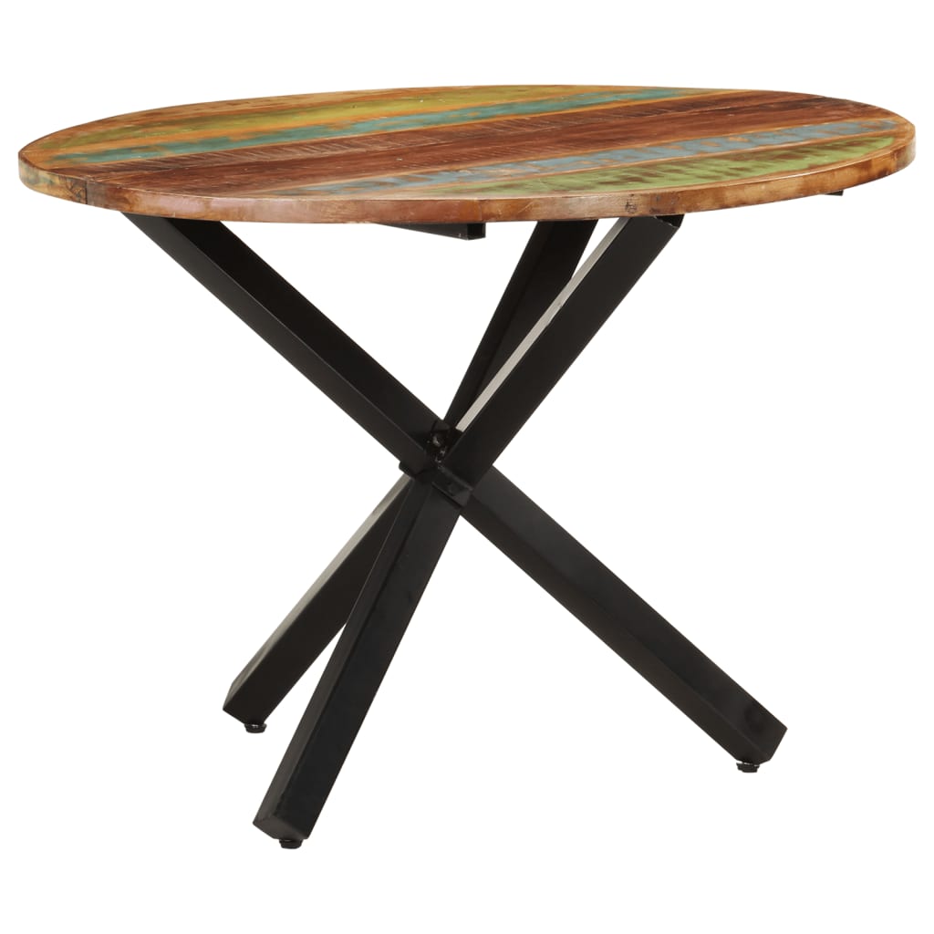 Table à dîner ronde 100x100x75 cm Bois de récupération massif Tables à manger vidaXL   