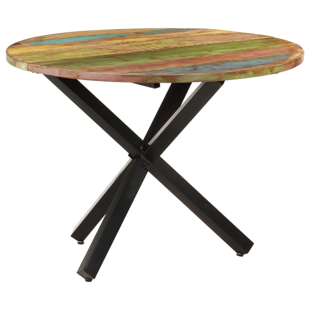 Table à dîner ronde 100x100x75 cm Bois de récupération massif Tables à manger vidaXL   