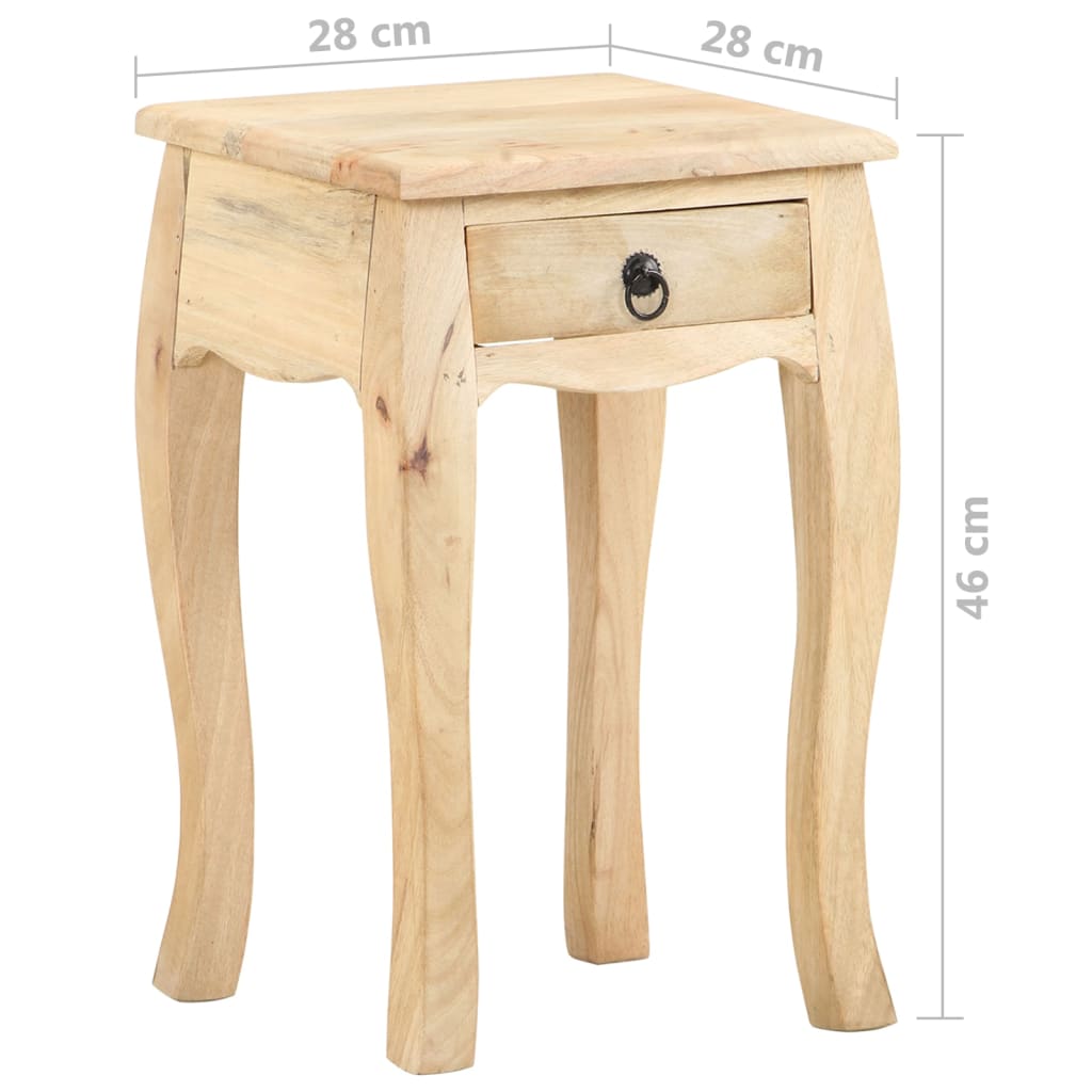 Table de chevet 28x28x46 cm Bois de manguier massif Tables de chevet vidaXL