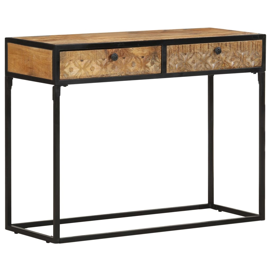 Table console 100x35x75 cm Bois de manguier massif Tables d'appoint vidaXL   