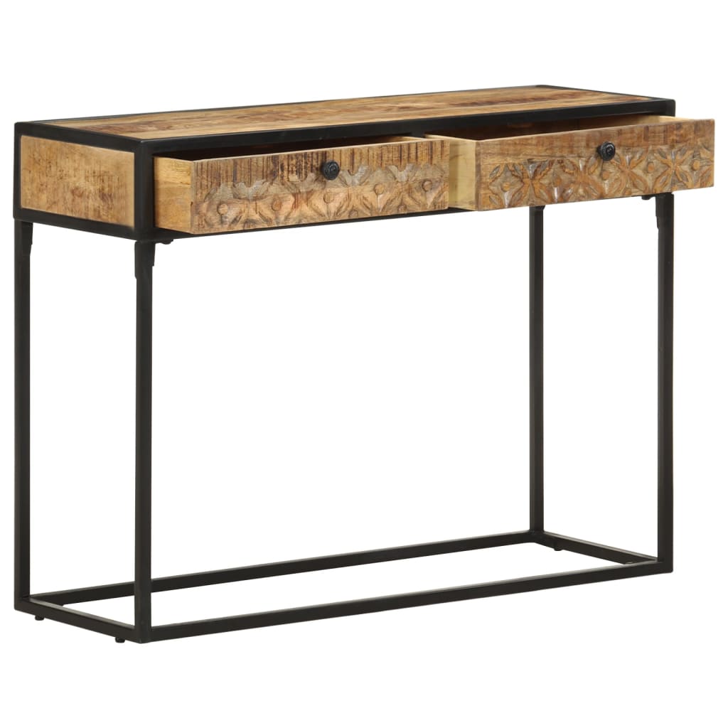 Table console 100x35x75 cm Bois de manguier massif Tables d'appoint vidaXL   