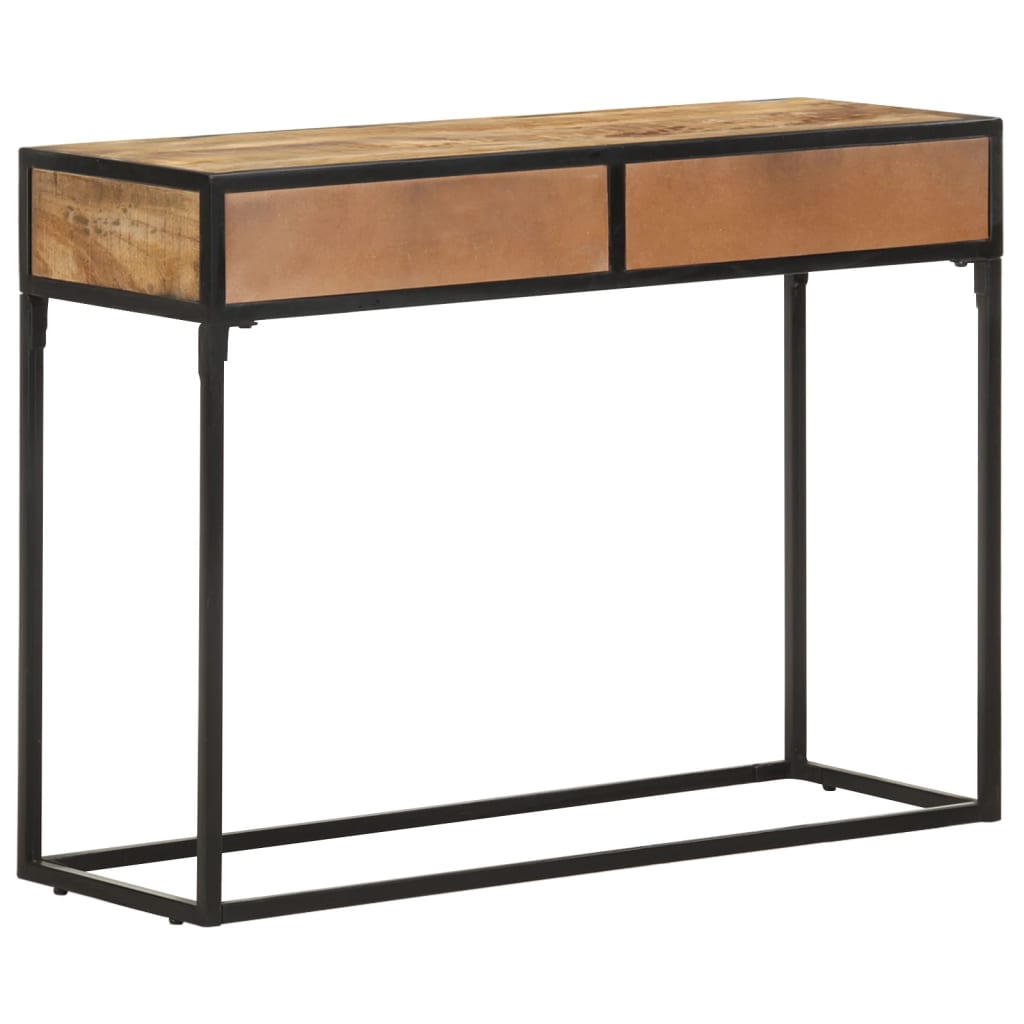 Table console 100x35x75 cm Bois de manguier massif Tables d'appoint vidaXL   