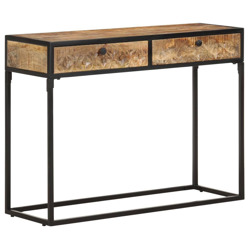 Table console 100x35x75 cm Bois de manguier massif Tables d'appoint vidaXL   