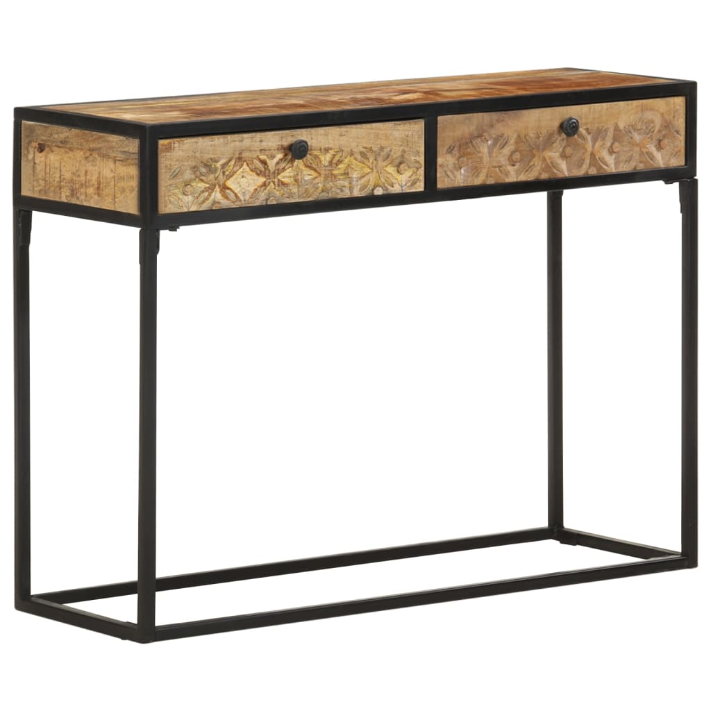 Table console 100x35x75 cm Bois de manguier massif Tables d'appoint vidaXL   