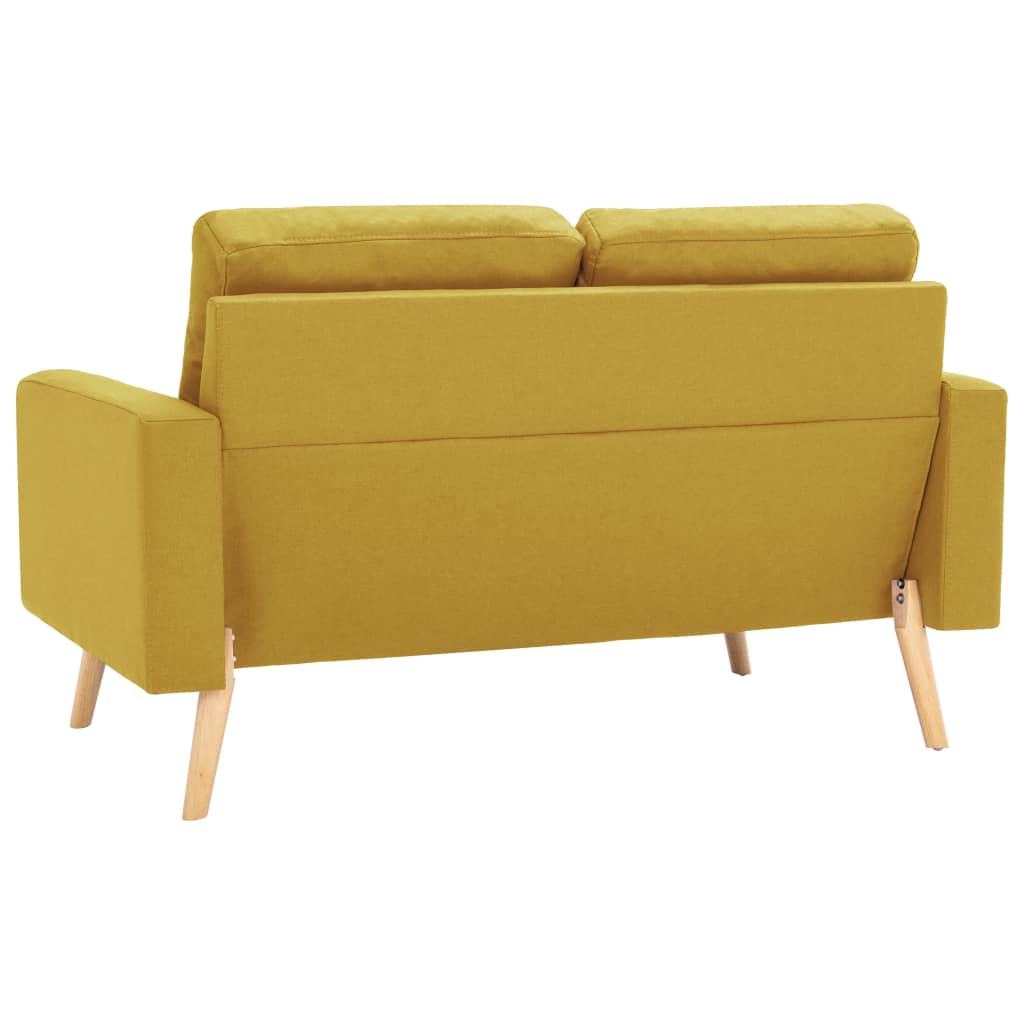 Ensemble de canapés 2 pcs Tissu Jaune Canapés vidaXL   