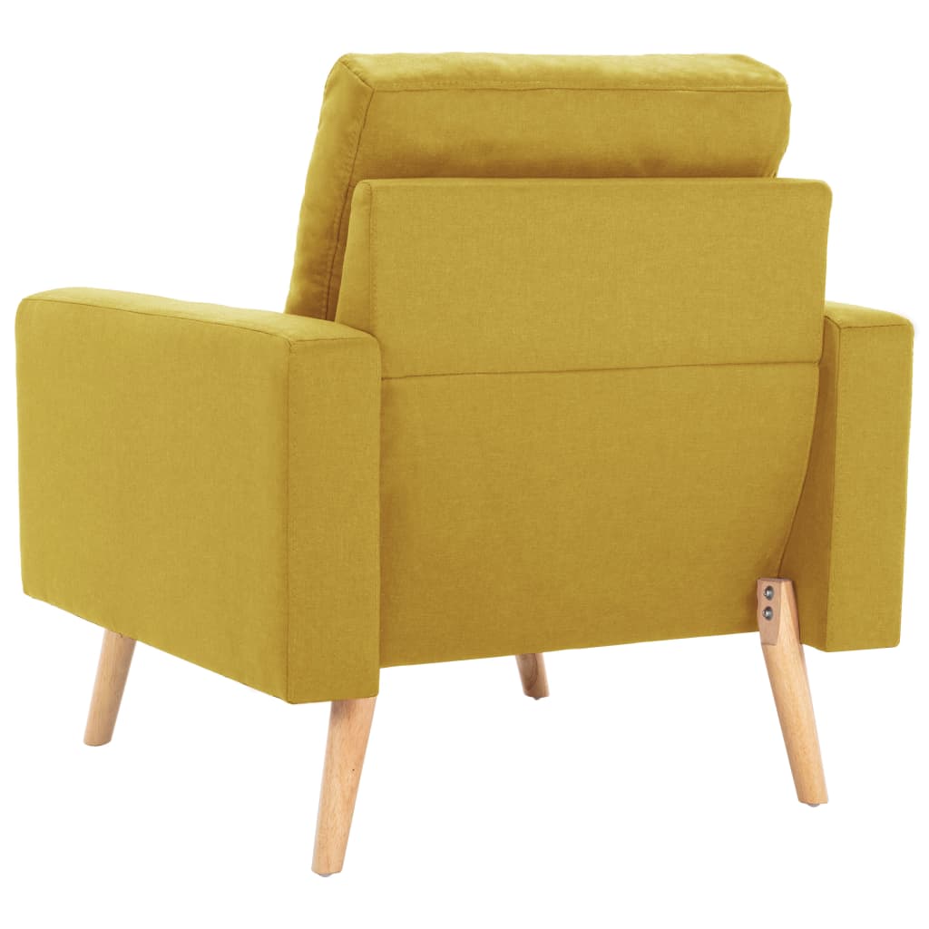 Ensemble de canapés 2 pcs Tissu Jaune Canapés vidaXL   