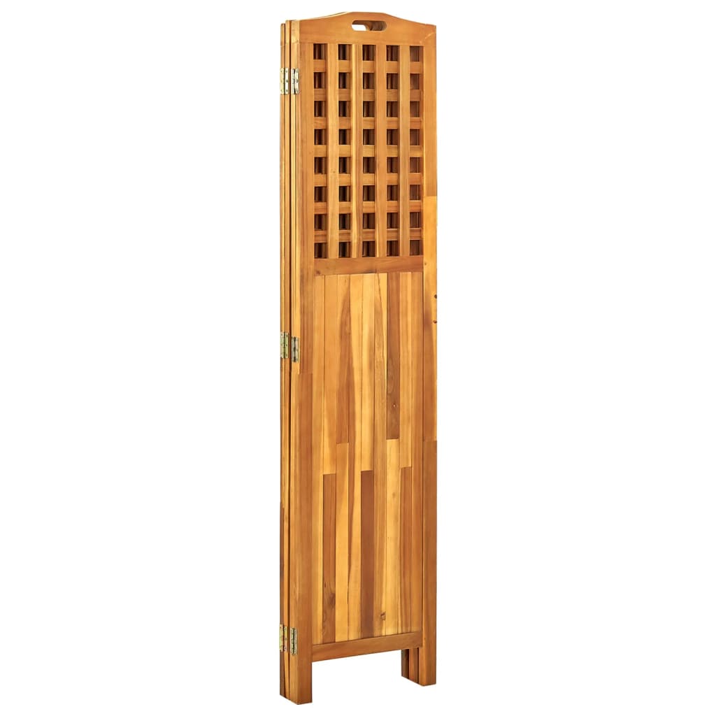 Cloison de séparation 4 panneaux 161x2x170 cm Bois d'acacia Séparateurs de pièces vidaXL   