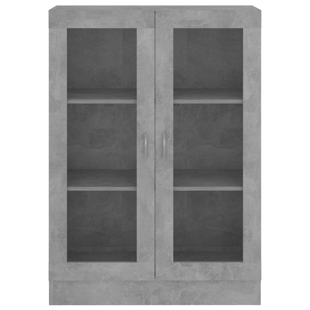 Armoire à vitrine Gris béton 82,5x30,5x115 cm Bois d'ingénierie Bibliothèques vidaXL   