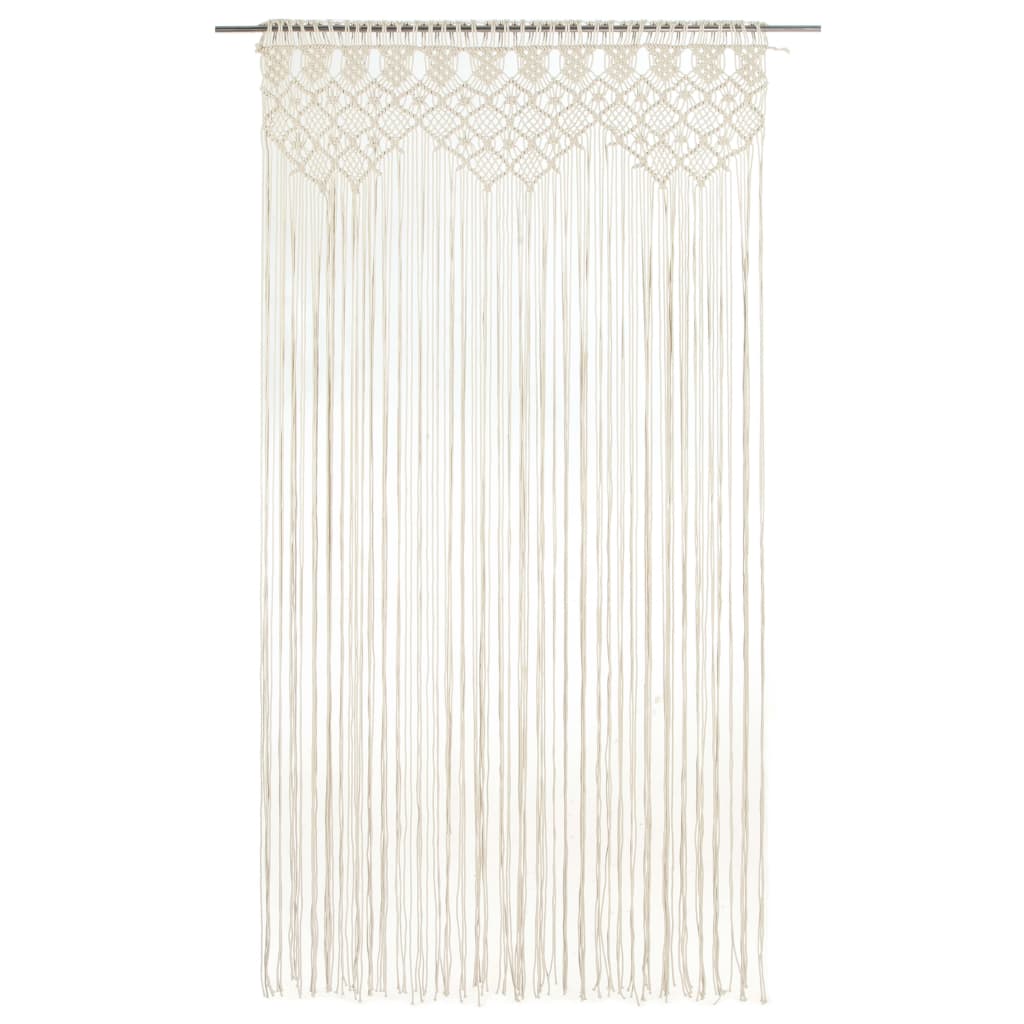 Rideau en macramé 140x240 cm Coton Rideaux vidaXL   