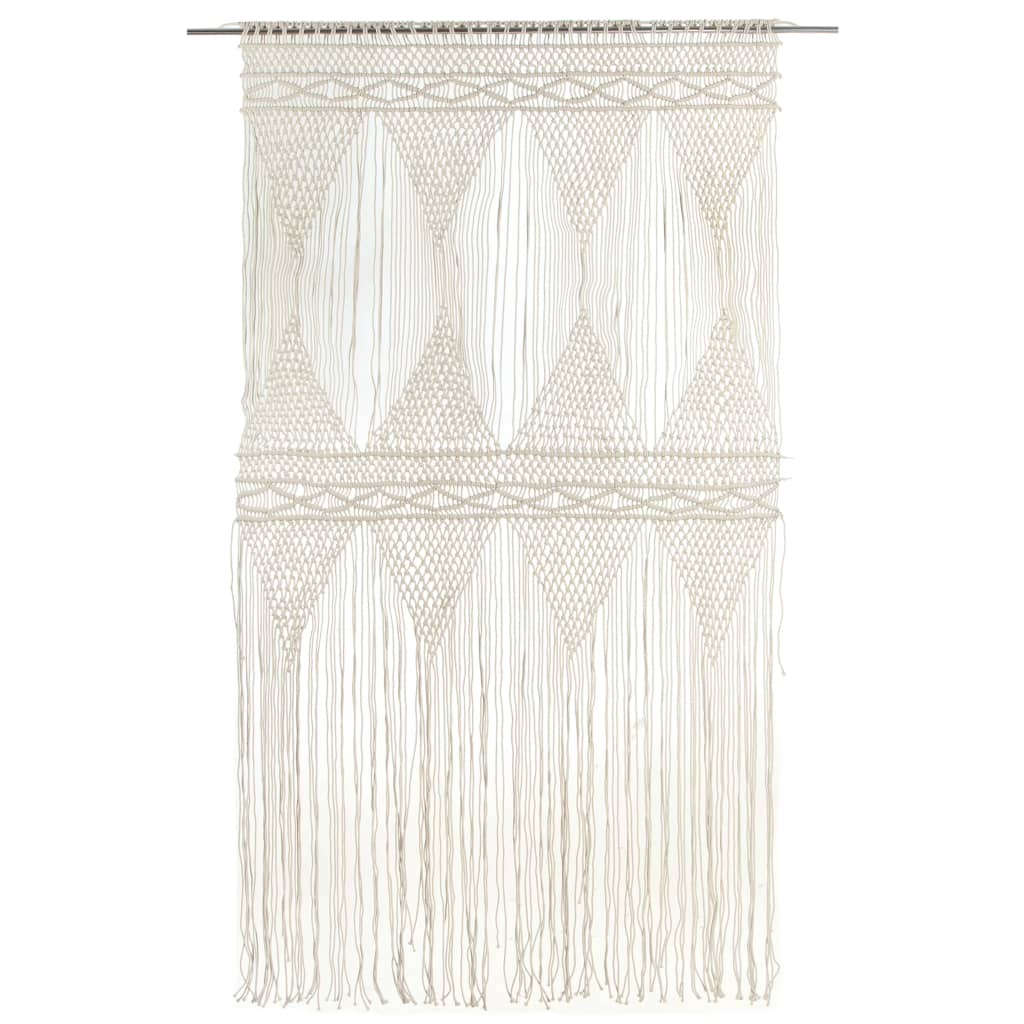 Rideau en macramé 140x240 cm Coton Rideaux vidaXL   