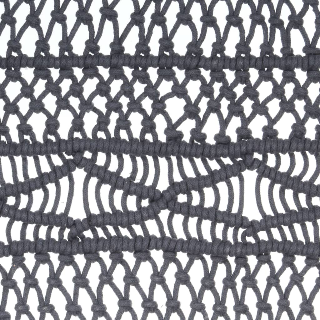 Rideau en macramé Anthracite 140x240 cm Coton Rideaux vidaXL   