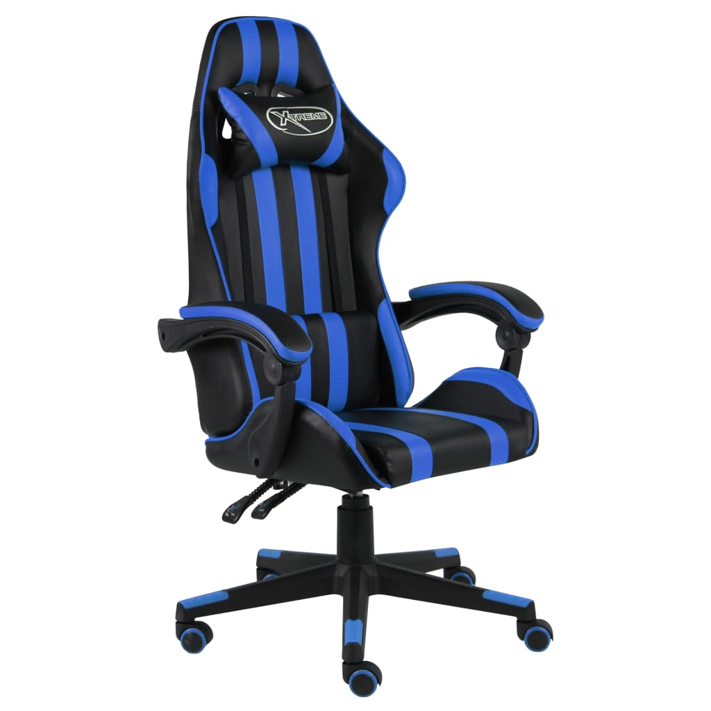 Fauteuil de jeux vidéo Noir et bleu Similicuir - Xios Store SNC