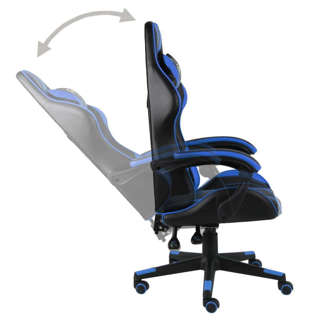 Fauteuil de jeux vidéo Noir et bleu Similicuir - Xios Store SNC