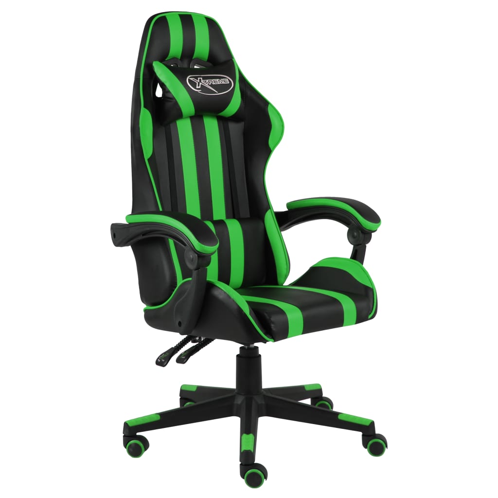 Fauteuil de jeux vidéo Noir et vert Similicuir - Xios Store SNC