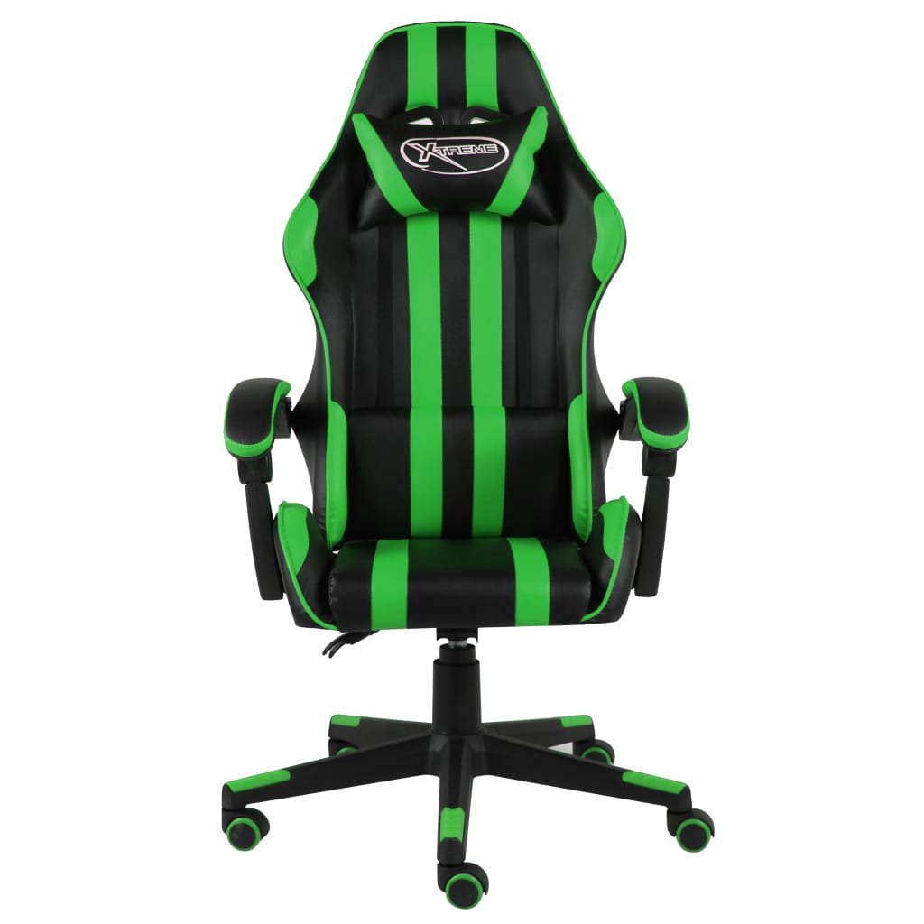 Fauteuil de jeux vidéo Noir et vert Similicuir - Xios Store SNC