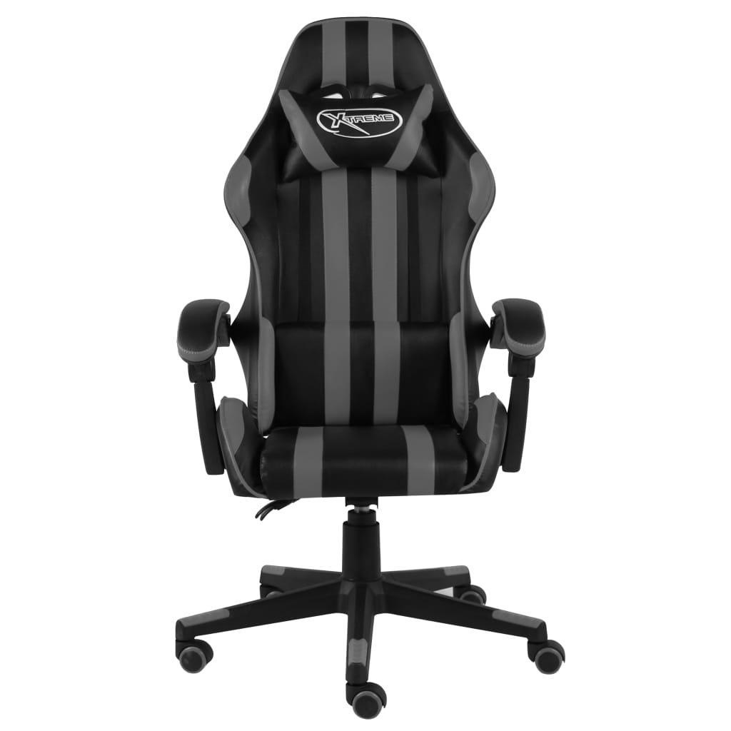 Fauteuil de jeux vidéo Noir et gris Similicuir - Xios Store SNC