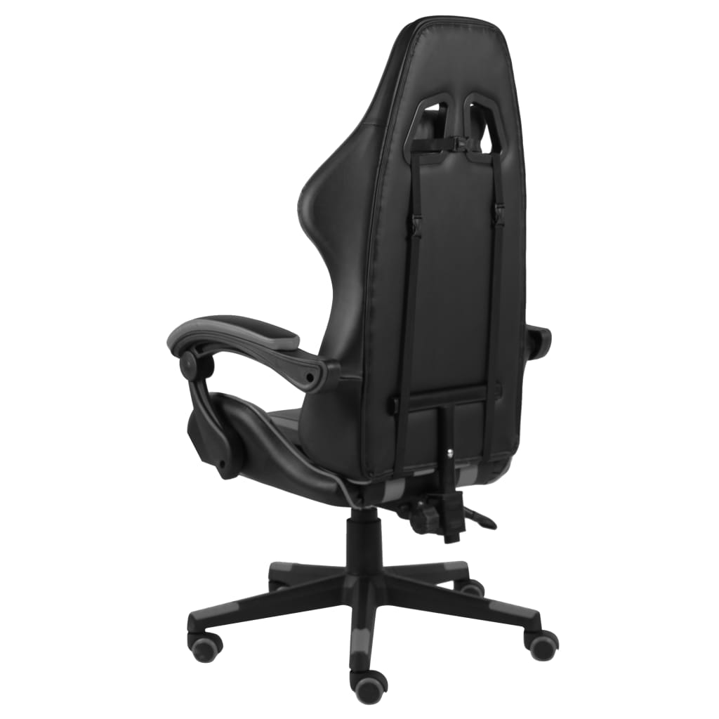 Fauteuil de jeux vidéo Noir et gris Similicuir - Xios Store SNC