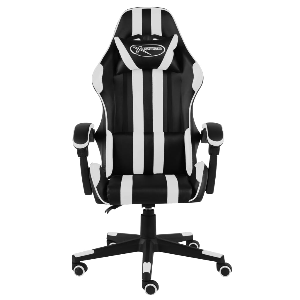 Fauteuil de jeux vidéo Noir et blanc Similicuir - Xios Store SNC