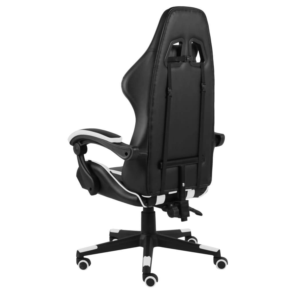 Fauteuil de jeux vidéo Noir et blanc Similicuir - Xios Store SNC