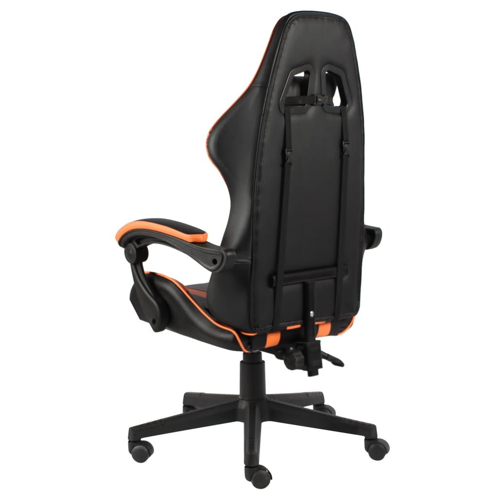 Fauteuil de jeux vidéo Noir et orange Similicuir - Xios Store SNC