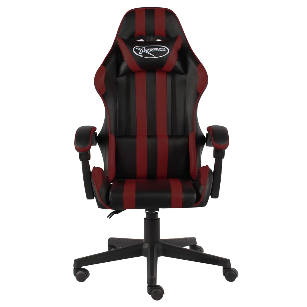 Fauteuil de jeux vidéo Noir et rouge bordeaux Similicuir - Xios Store SNC