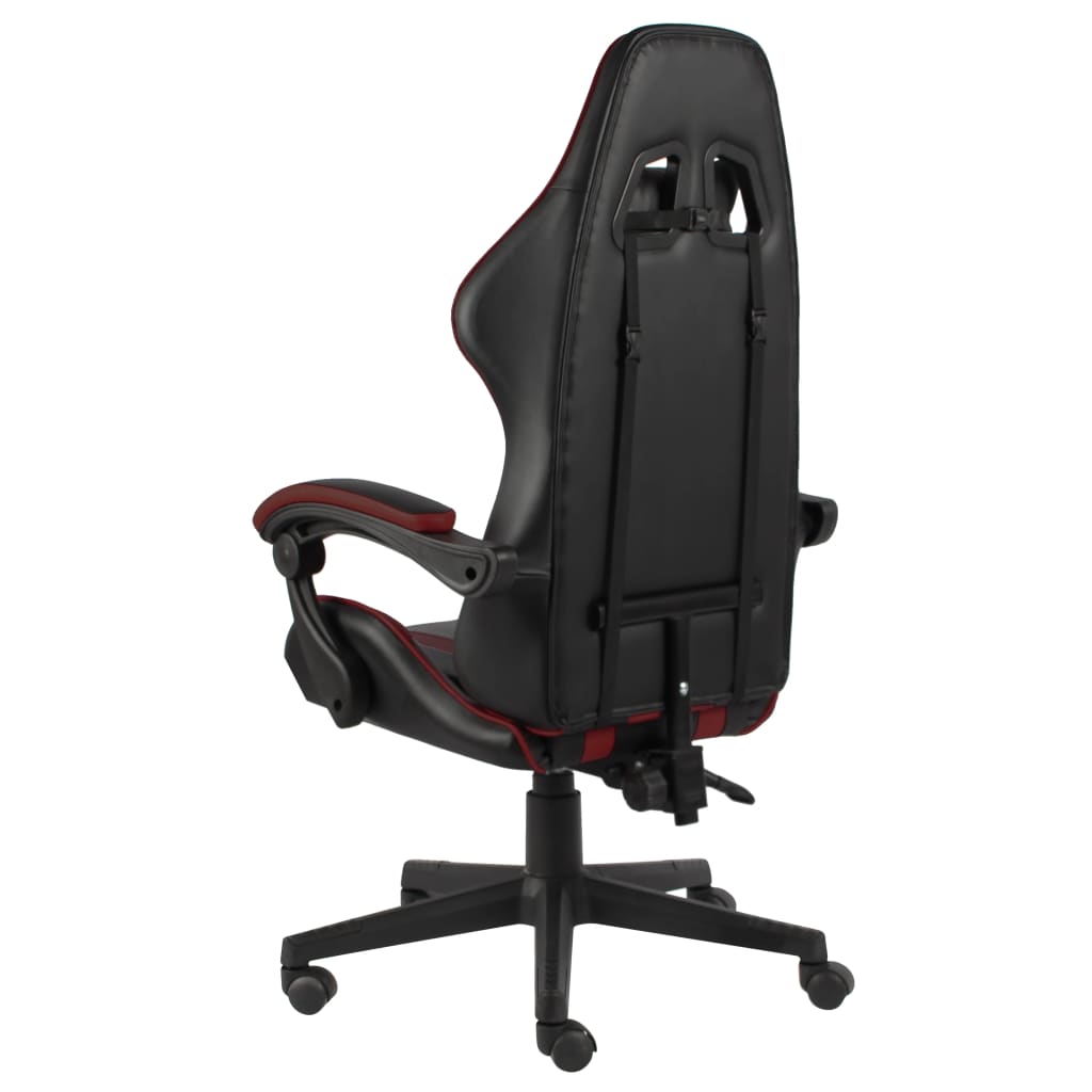 Fauteuil de jeux vidéo Noir et rouge bordeaux Similicuir - Xios Store SNC