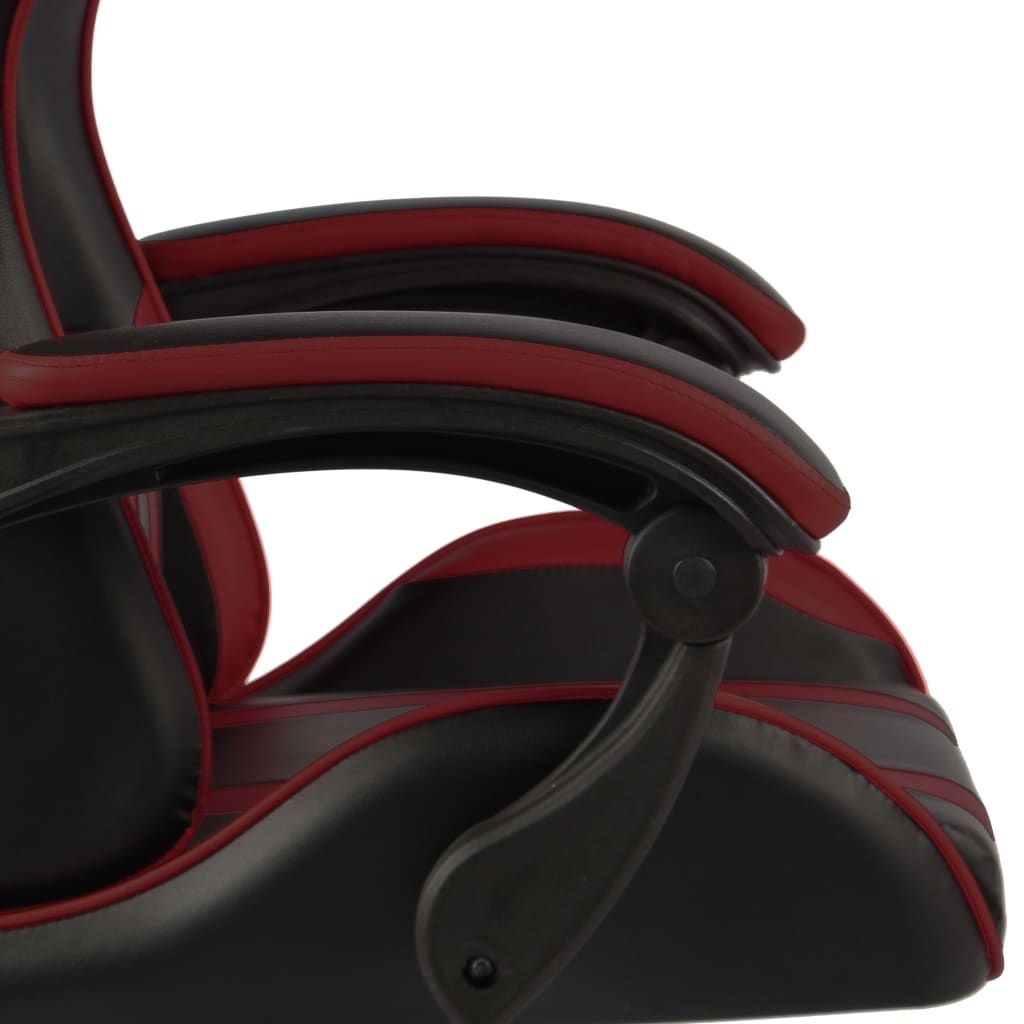 Fauteuil de jeux vidéo Noir et rouge bordeaux Similicuir - Xios Store SNC