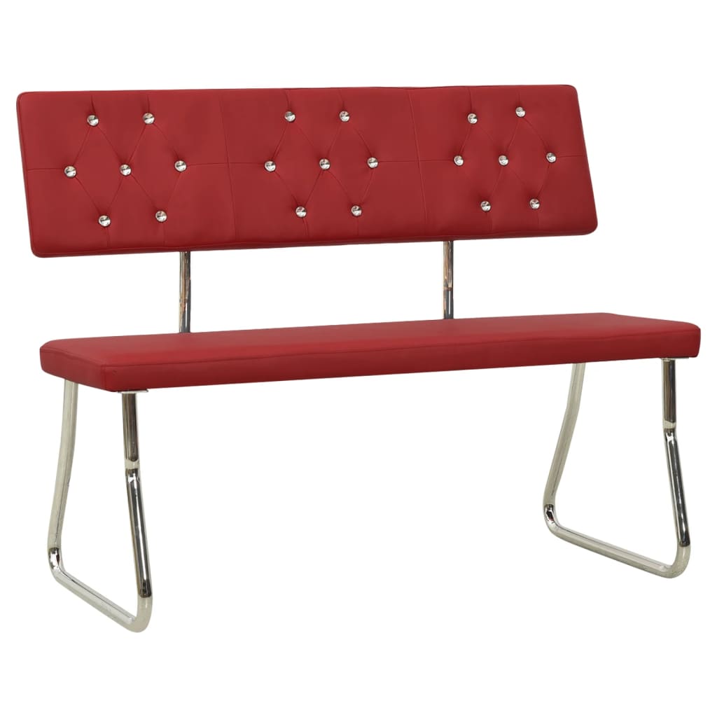 Banc 110 cm Rouge bordeaux Similicuir Bancs de cuisine & salle à manger vidaXL   