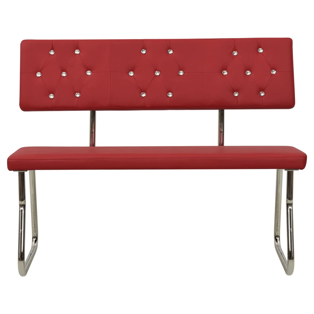 Banc 110 cm Rouge bordeaux Similicuir Bancs de cuisine & salle à manger vidaXL   