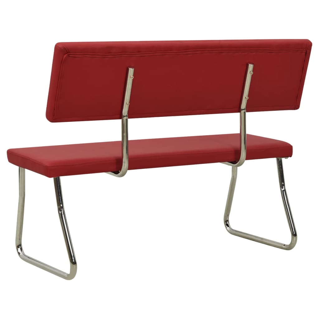 Banc 110 cm Rouge bordeaux Similicuir Bancs de cuisine & salle à manger vidaXL   