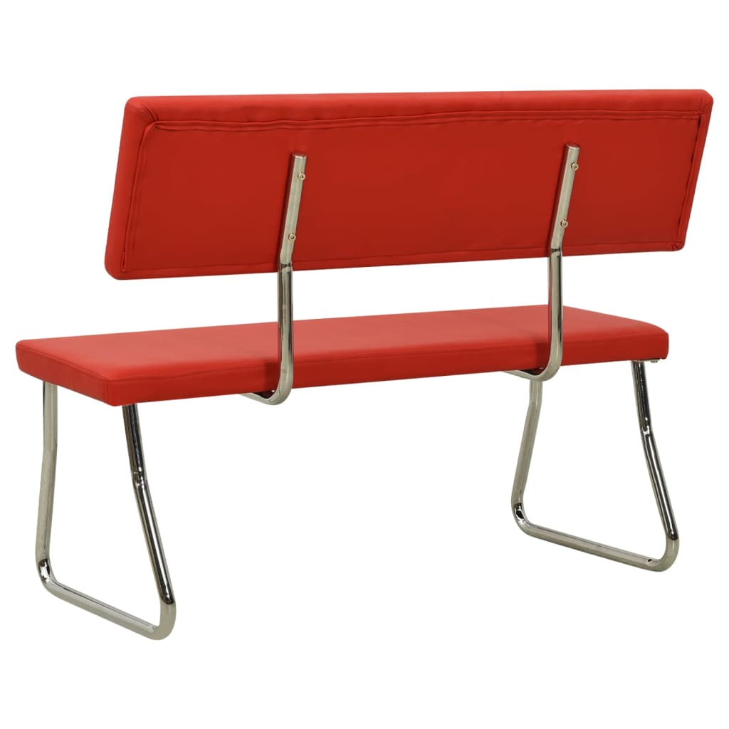 Banc 110 cm Rouge Similicuir Bancs de cuisine & salle à manger vidaXL   