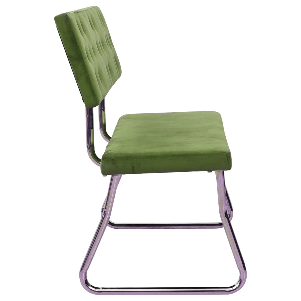 Banc 110 cm Vert clair Velours Bancs de cuisine & salle à manger vidaXL   