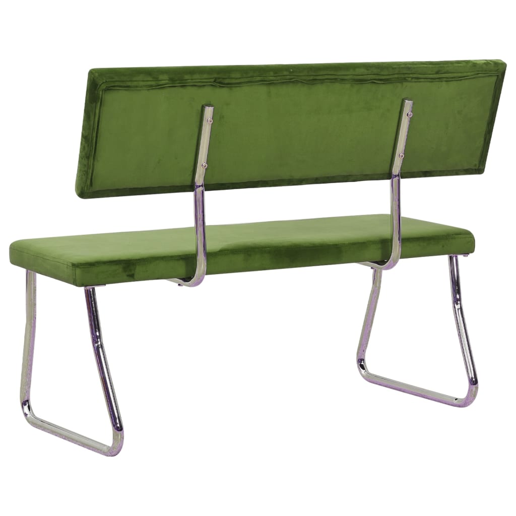 Banc 110 cm Vert clair Velours Bancs de cuisine & salle à manger vidaXL   