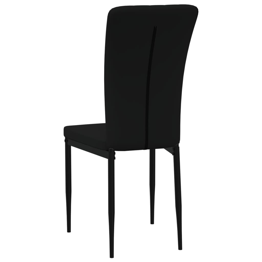 Chaises à manger lot de 2 Noir Velours Chaises de cuisine vidaXL   