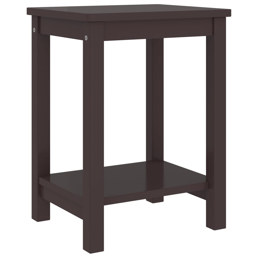 Table de chevet Marron foncé 35x30x47 cm Bois de pin massif Tables de chevet vidaXL