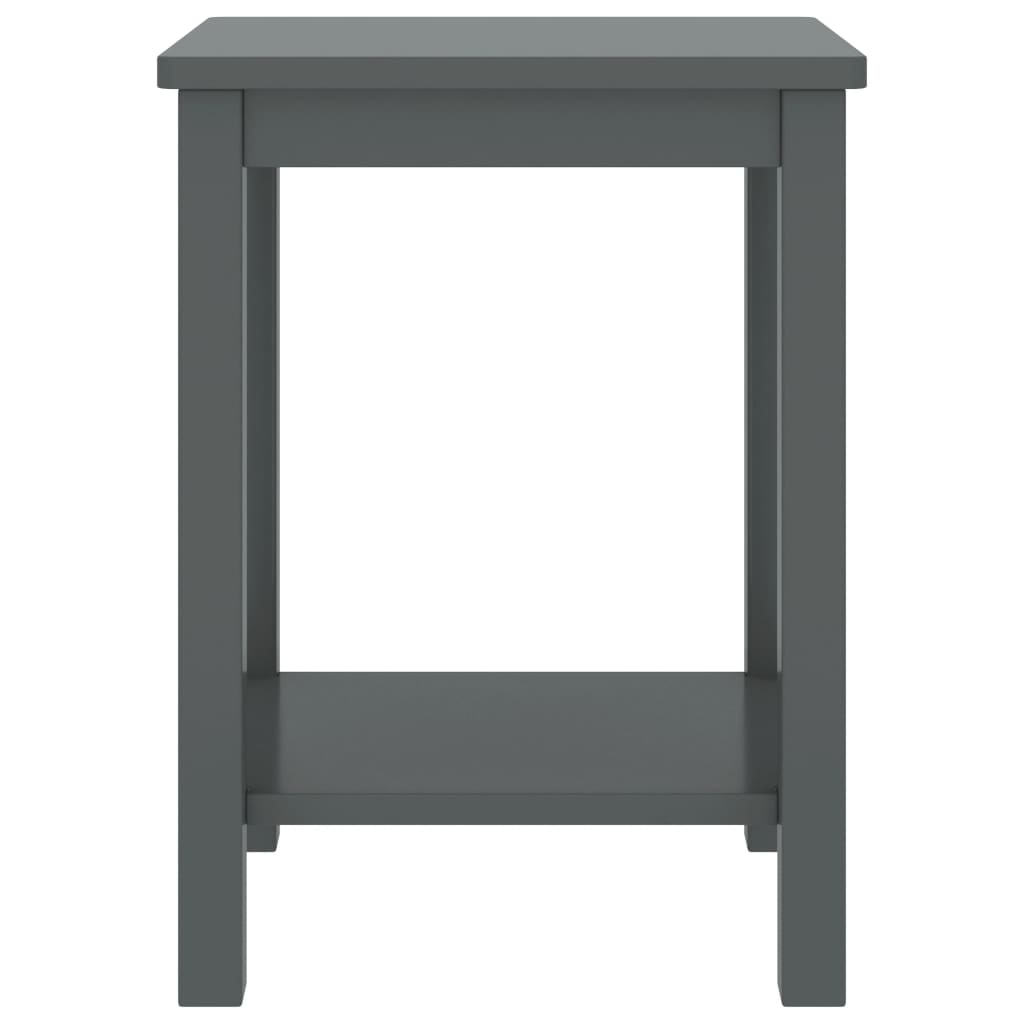 Table de chevet Gris foncé 35x30x47 cm Bois de pin massif Tables de chevet vidaXL   