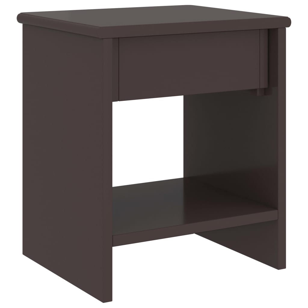 Table de chevet Marron foncé 35x30x40 cm Bois de pin massif Tables de chevet vidaXL   