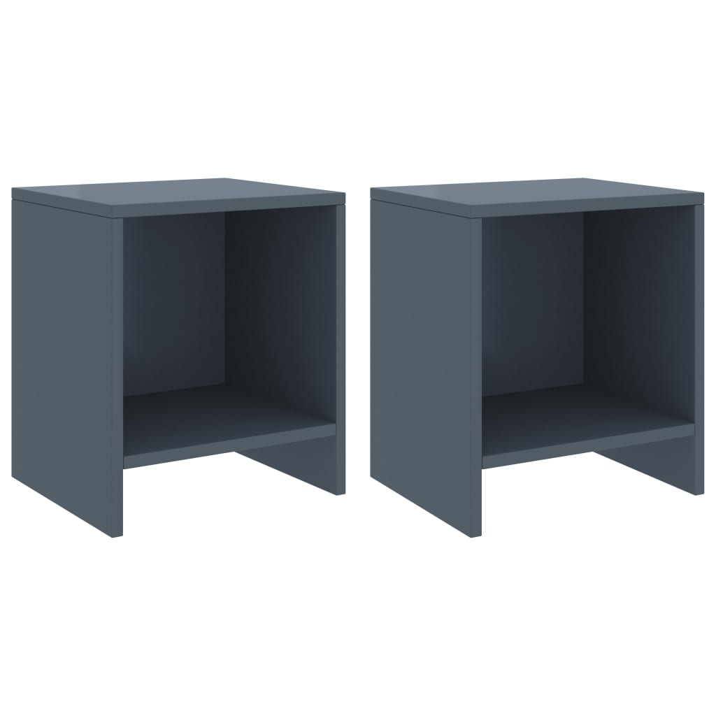 Tables de chevet 2 pcs Gris clair 35x30x40cm Bois de pin massif Tables de chevet vidaXL   