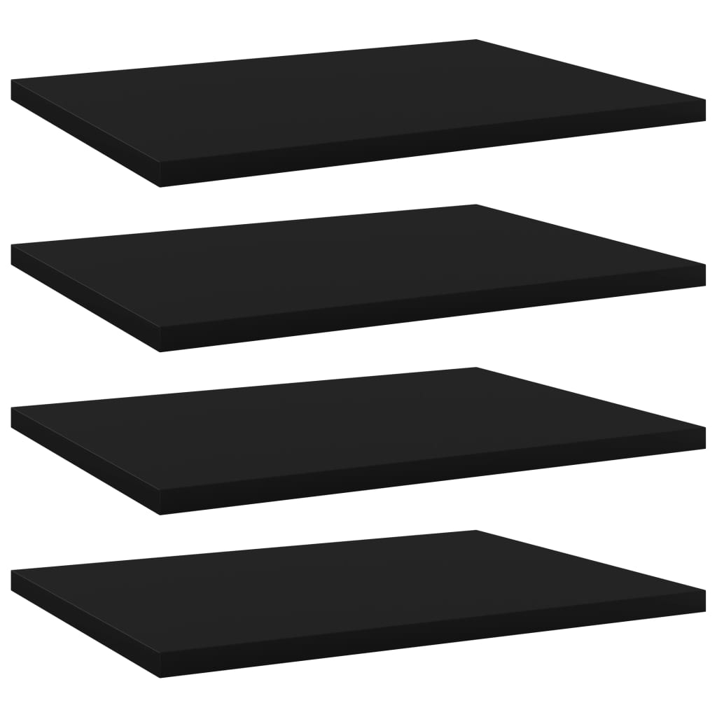 Panneaux de bibliothèque 4 pcs noir bois d’ingénierie Étagères vidaXL   