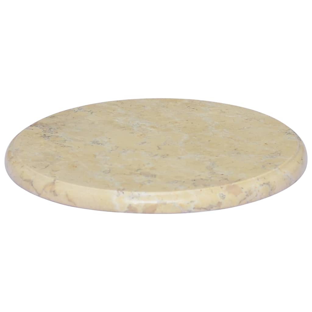 Dessus de table Crème Ø40x2,5 cm Marbre Plateaux de table vidaXL