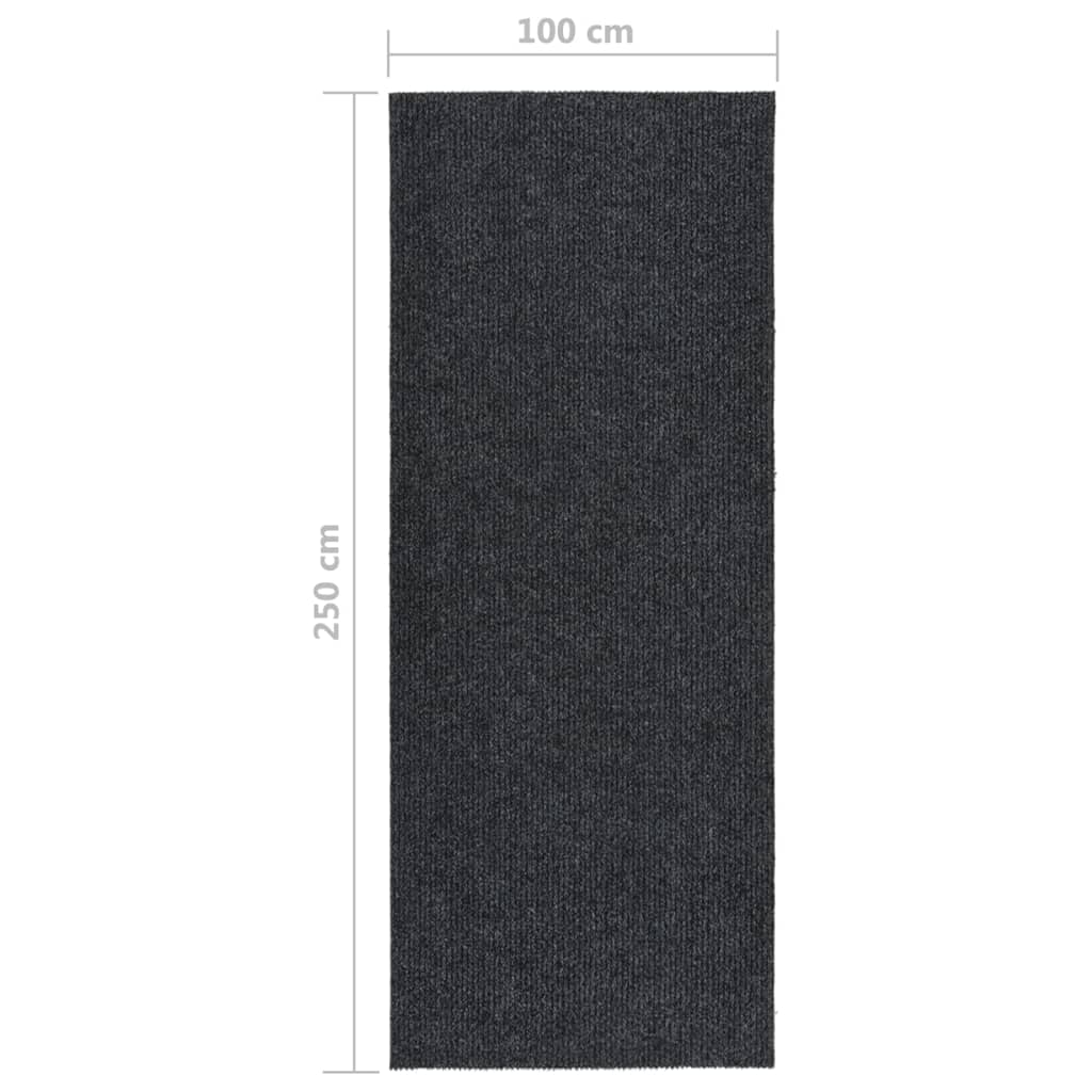 Tapis 100x250 cm Anthracite Tapis vidaXL   