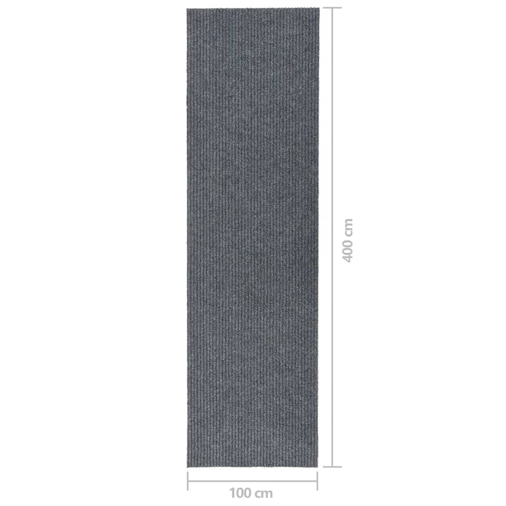 Tapis 100x400 cm Gris Tapis vidaXL   